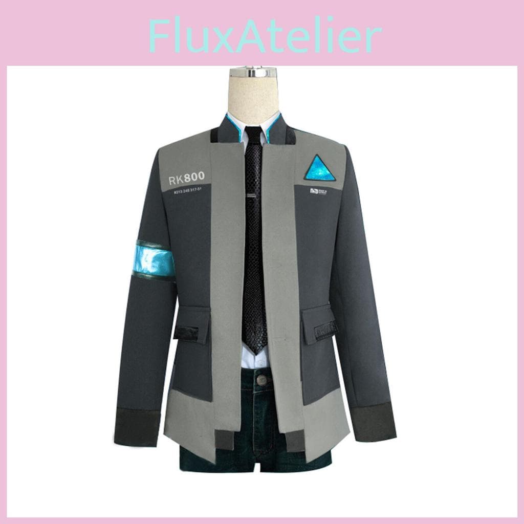 Premium Detroit Become Human Rk800 Connor Cosplay-kostyme komplett antrekk jakke frakk for den ultimate rollespillopplevelsen cm