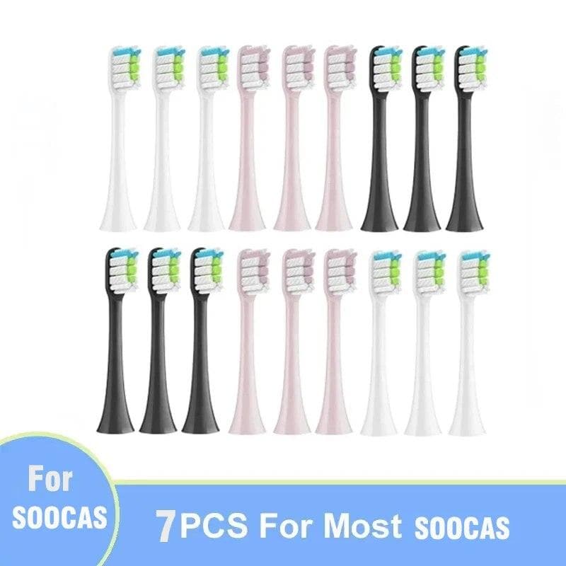For Xiaomi Soocas X3 X5 X3u X1 V1 V2 Soocare-hodebørstemunnstykker med anti-støvhette Sonic elektriske tannbørstehoder