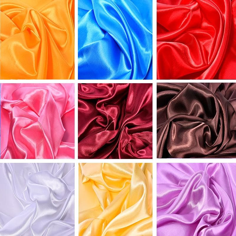 3m/5m Satengstoff Metervare Skinnende Luksus Metallisk Skinnende Møbelstoff Fôr Draperi DIY Håndverk Mykt for Bryllupsdekorasjoner Svart