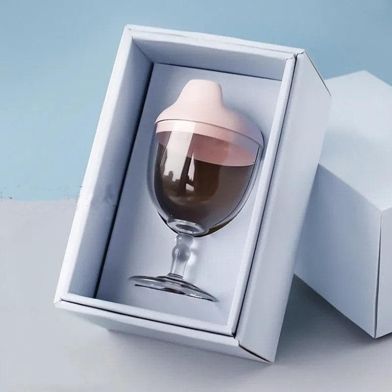 150 ml Baby Spedbarn Læring Drikkeflasker Kreativt vinglassformet Barn Toldder ammeflaske Matebeger Andenebbkopp cm Rosa