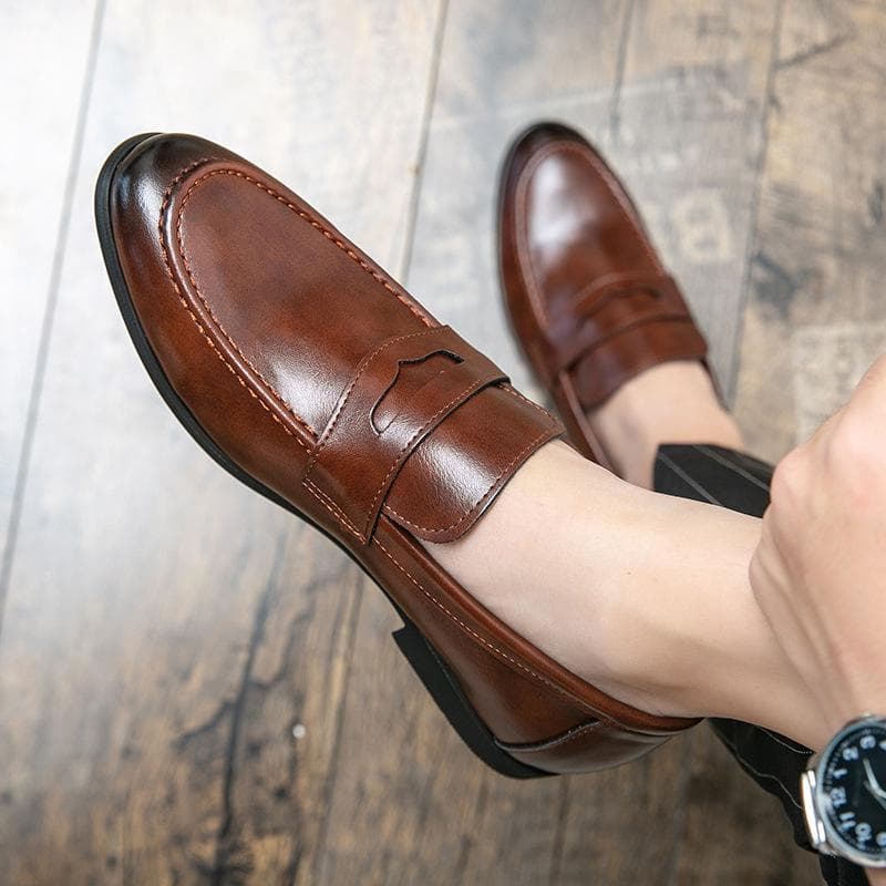 Ekte skinn Herre Slip-on Komfortable skinnsko cm