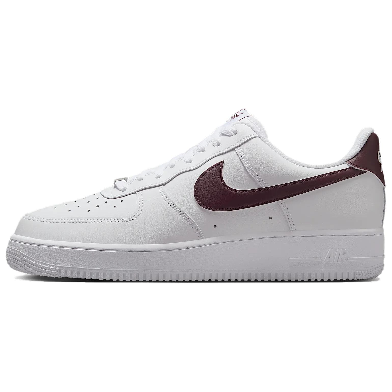 Nike Air Force 1 Low '07 Hvite Burgundy Crush Sneakers FJ4146-112 cm Hvit