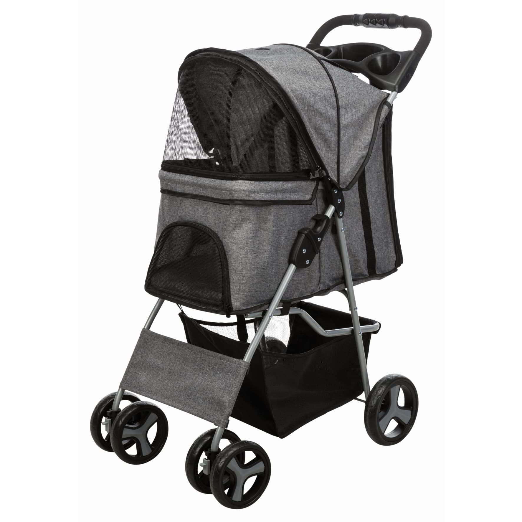 BUGGY Trillevogn for hund og katt - Grå