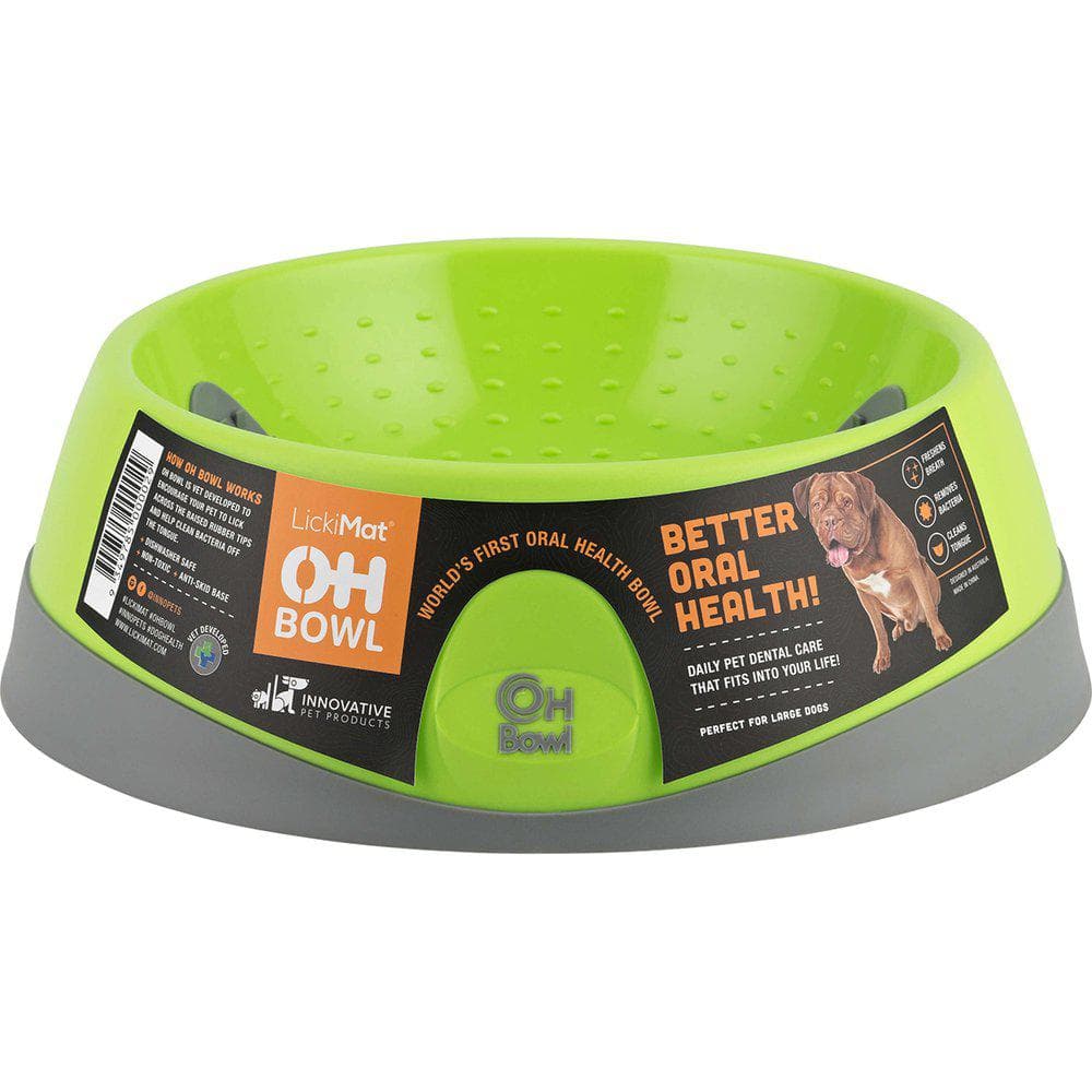 Lickimat OH Bowl Oral Hygiene Hundeskål Munnhygiene - L-Ø27x9cm - Grønn