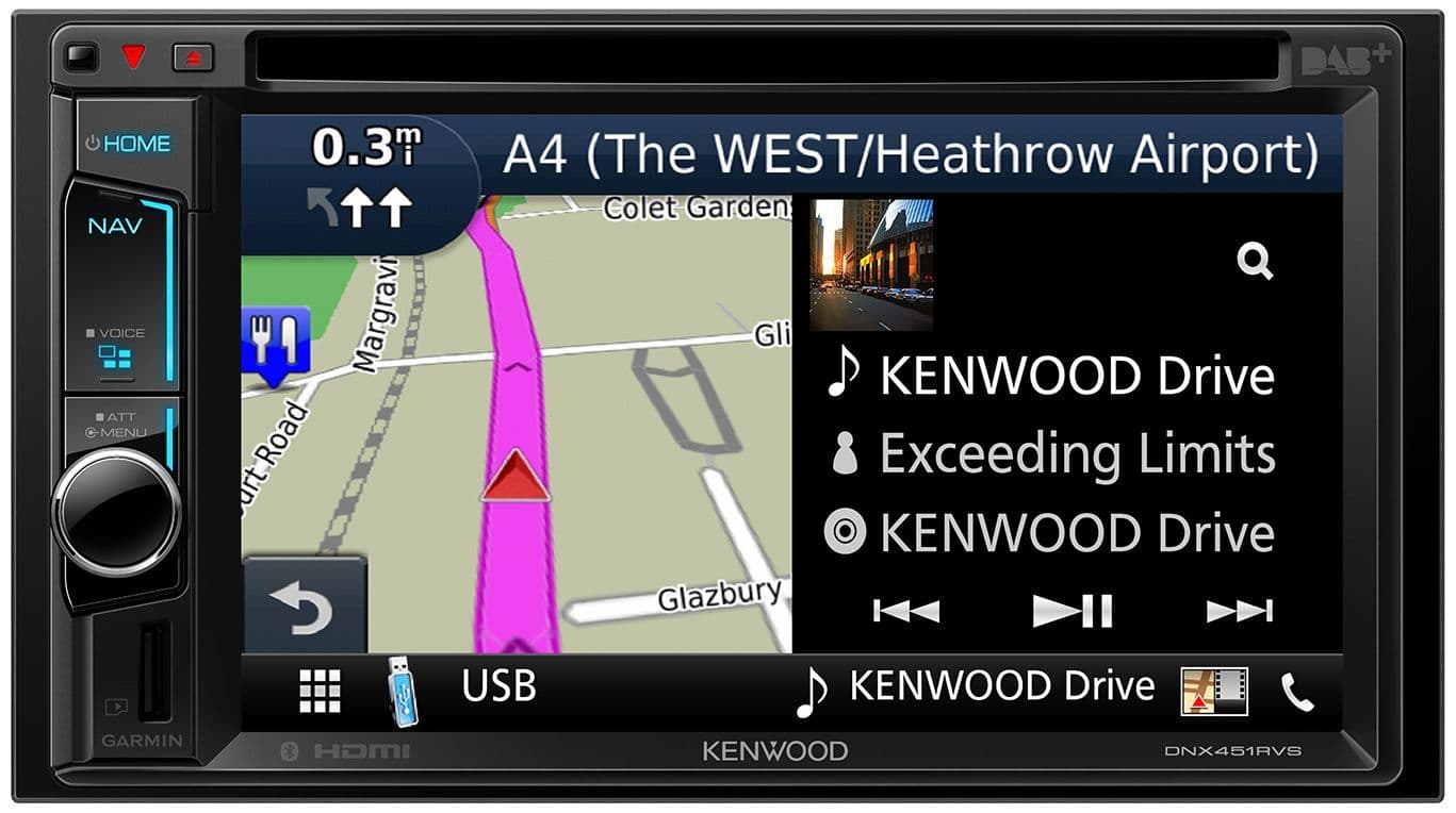KENWOOD MULTIMEDIASPILLER MED CAMPING- OG LASTEBILNAVIGASJON DAB+ OG BLUETOOTH