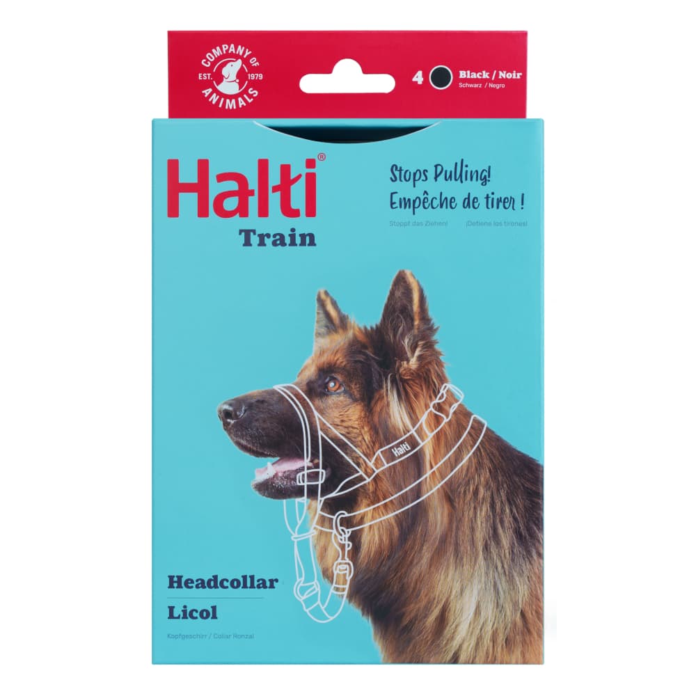 Halti hundegrime svart - Størrelse 4: Berner Sennen, Dogge, Rottweiler