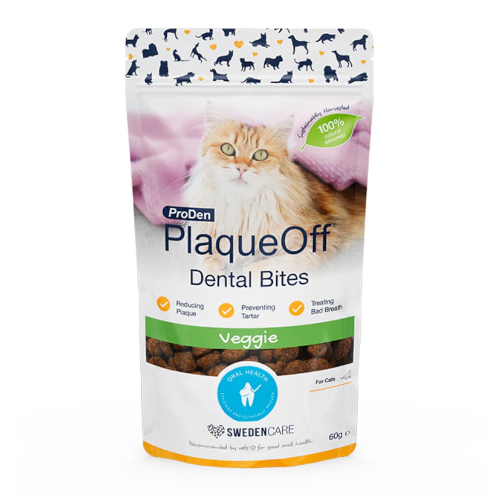 ProDen PlaqueOff croq-biter til katter - Dental Bites Veggie (60 g)