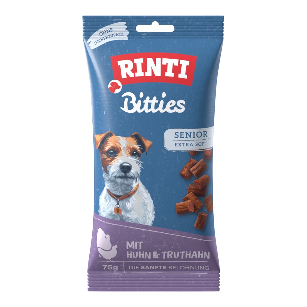 RINTI Extra Bitties Senior - Kylling & kalkun (12 x 75 g)