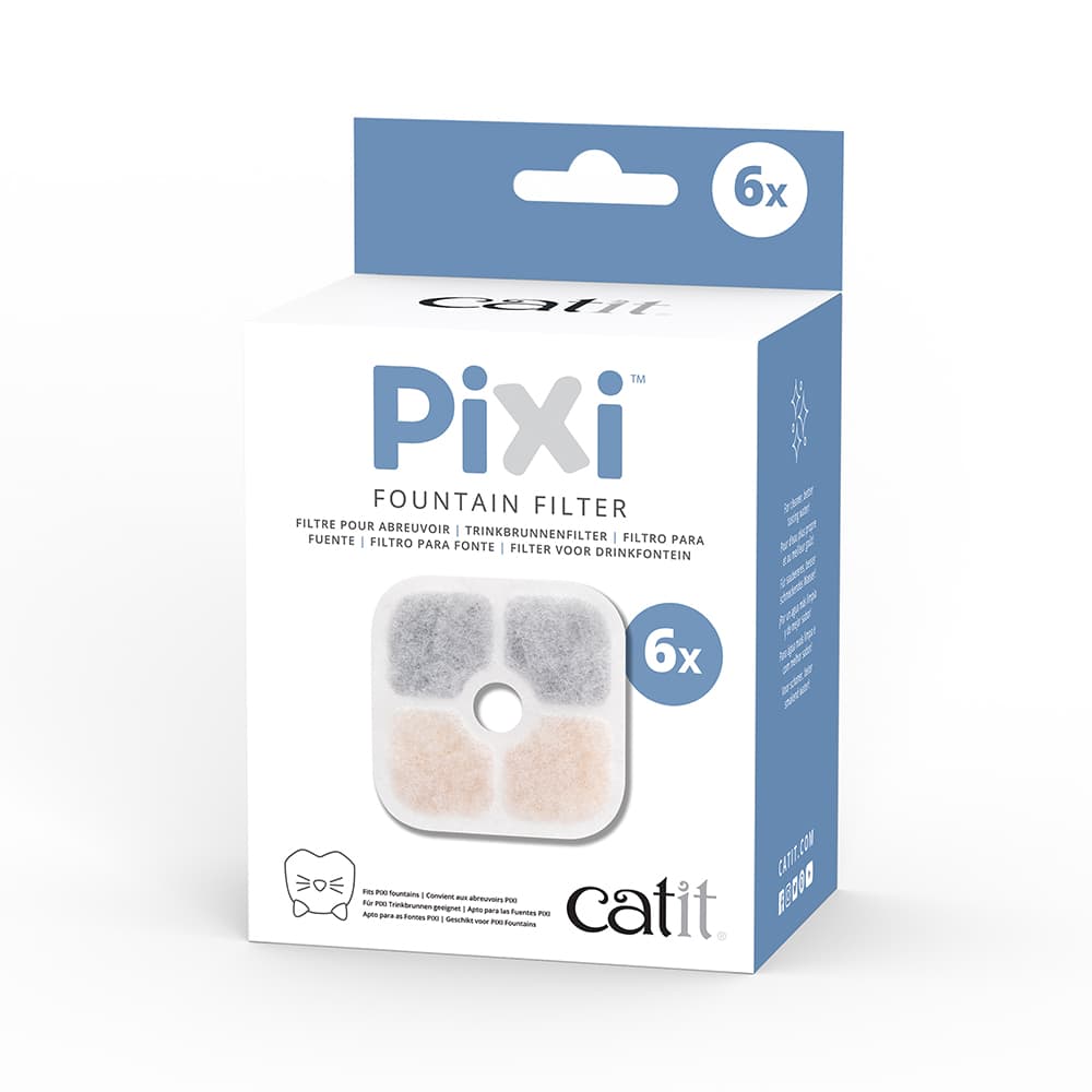Catit PIXI Drikkefontene, hvit - Erstatningsfilter (6 Stk)