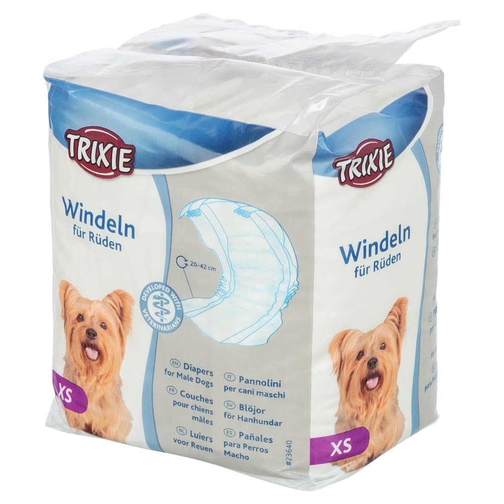 Trixie bleier for hannhund - Str XS: 20–42 cm, 12 Stk