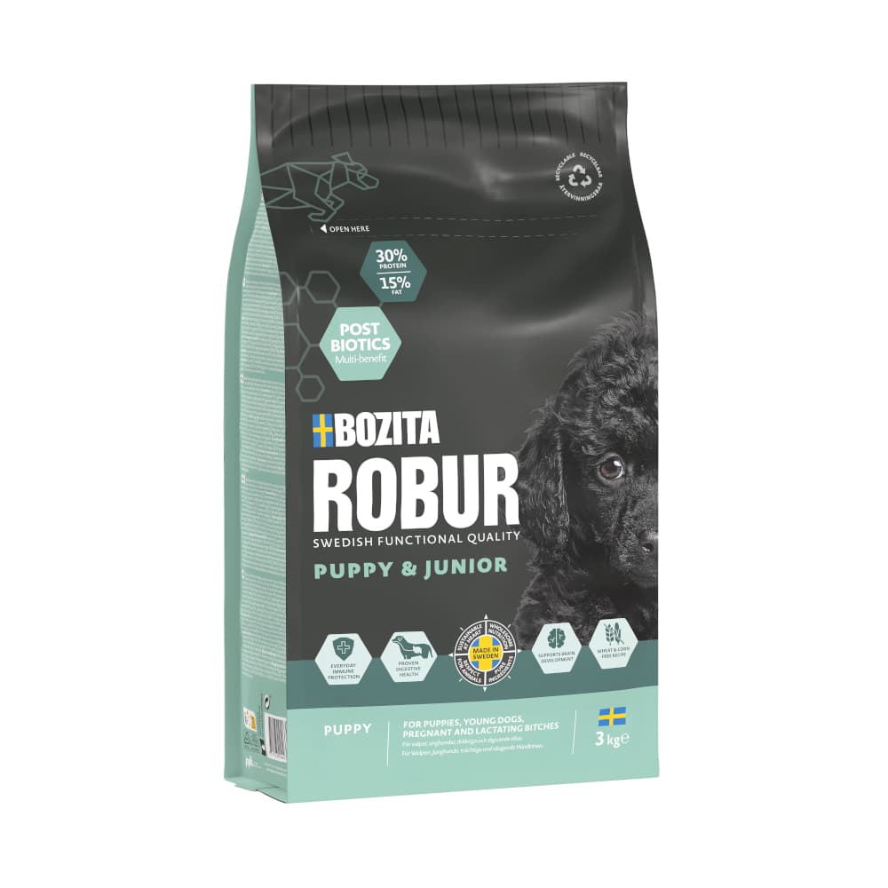 Bozita Robur Puppy & Junior kylling - 3 kg