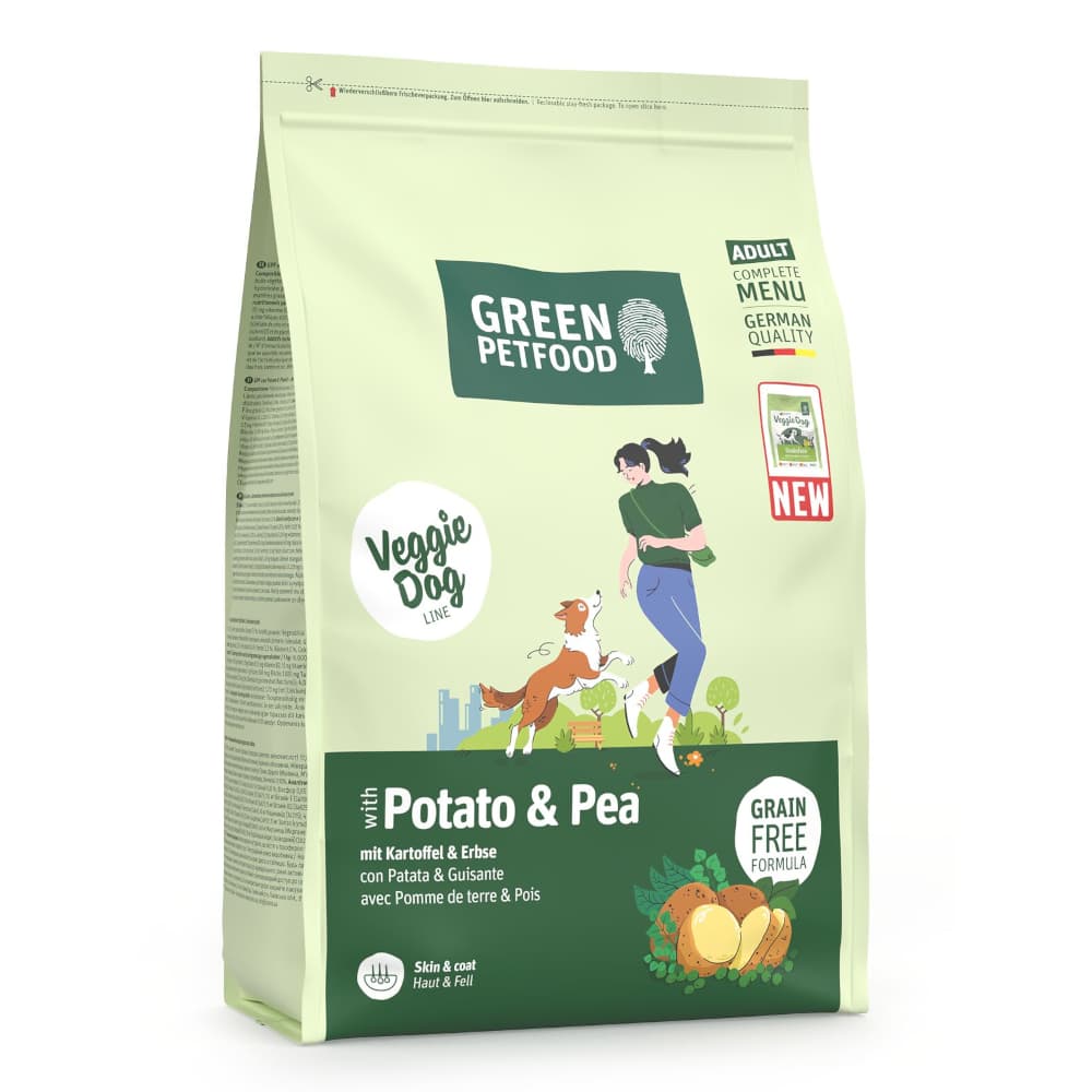 Green Petfood VeggieDog Grainfree poteter & erter - 3 kg
