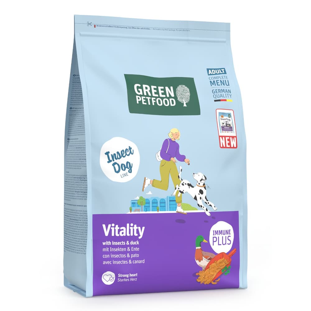 Green Petfood Dog Vitality med insekter & and - 3 kg