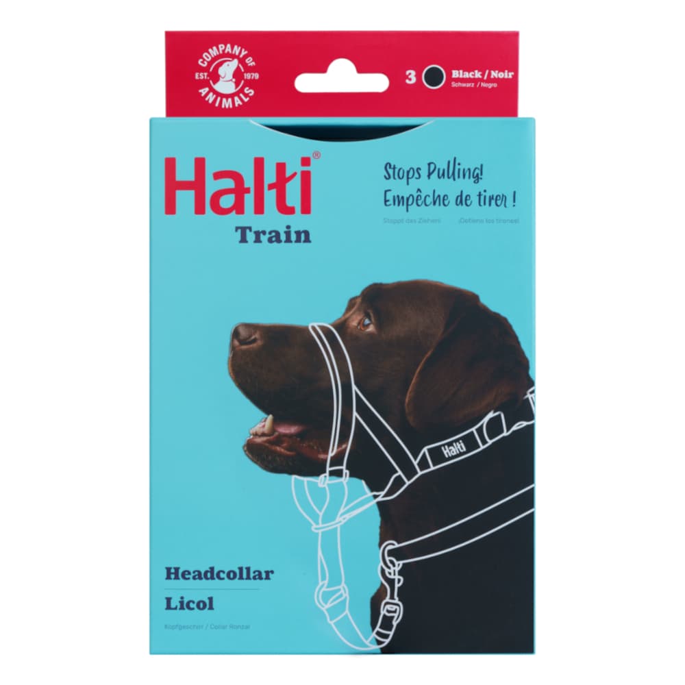 Halti hundegrime svart - Størrelse 3: Dobermann, Labrador, Setter