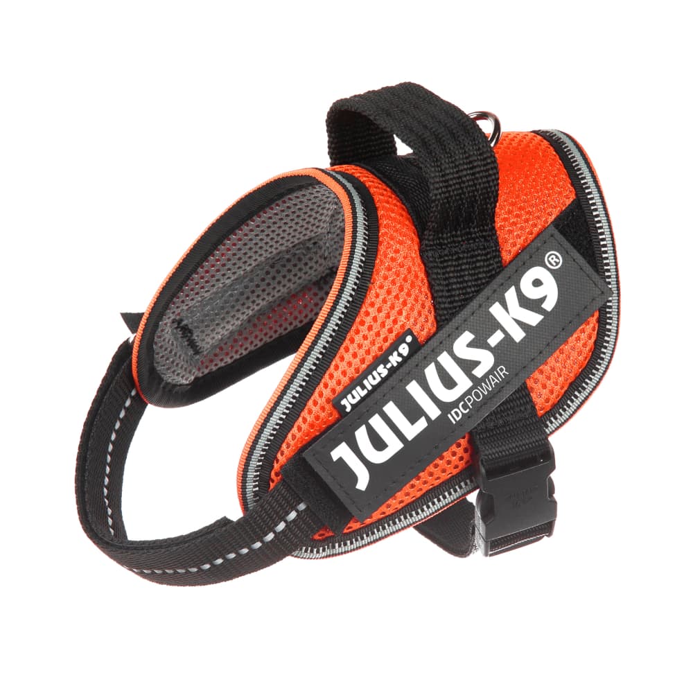 JULIUS-K9 IDC® POWAIR-sele - oransje - Størrelse XS/Mini-Mini: brystomkrets 40 - 53 cm
