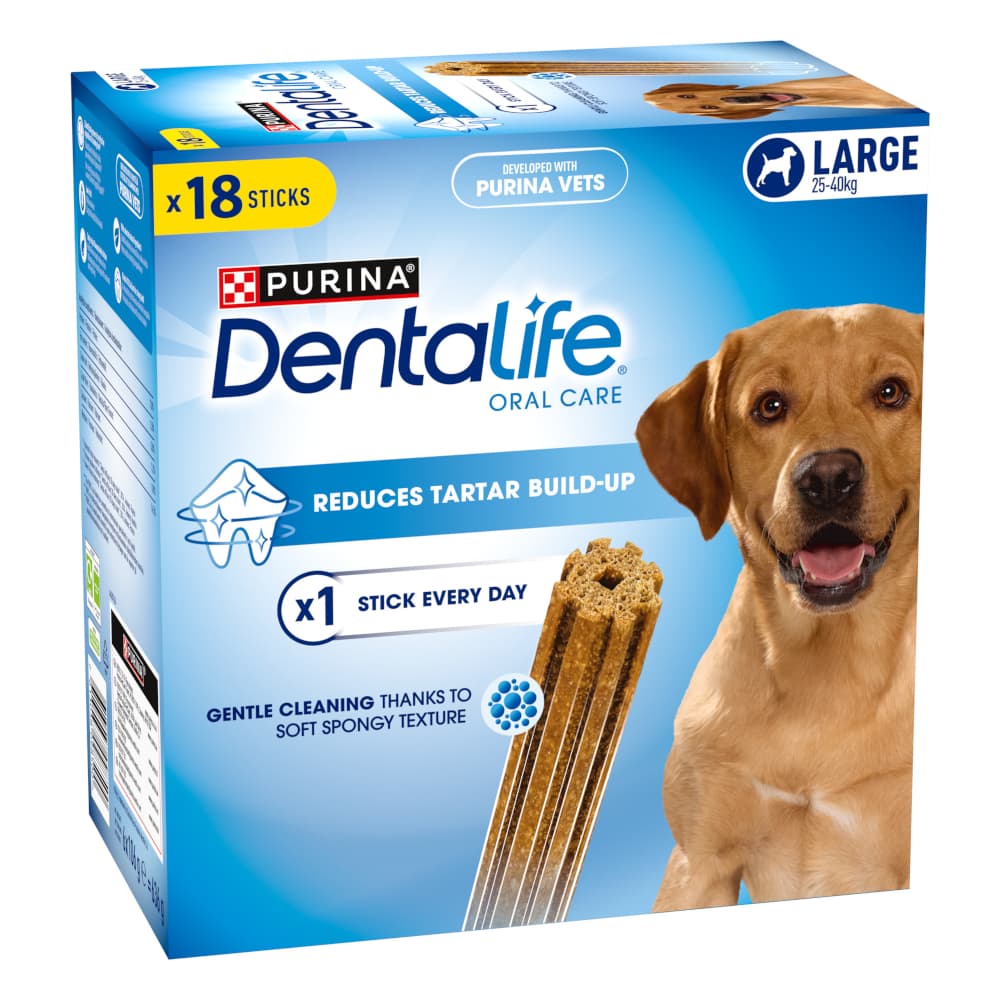 Purina Dentalife daglig tannhygiene-snacks for store hunder - 18 Sticks (6 x 106 g)