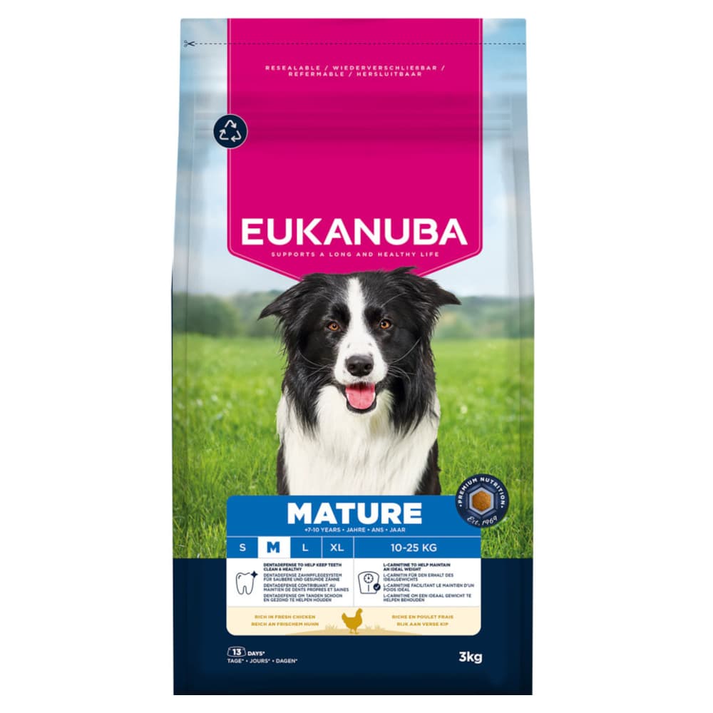 Eukanuba Premium Nutrition Mature Medium Breed Kylling - 3 kg