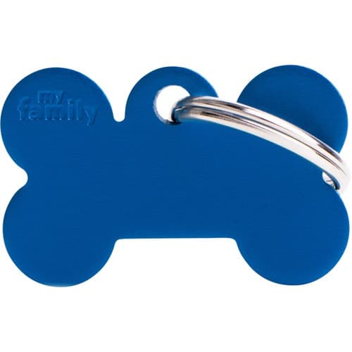 Myfamily Basic Bein ID tag aluminium - 48x31 mm - Blå