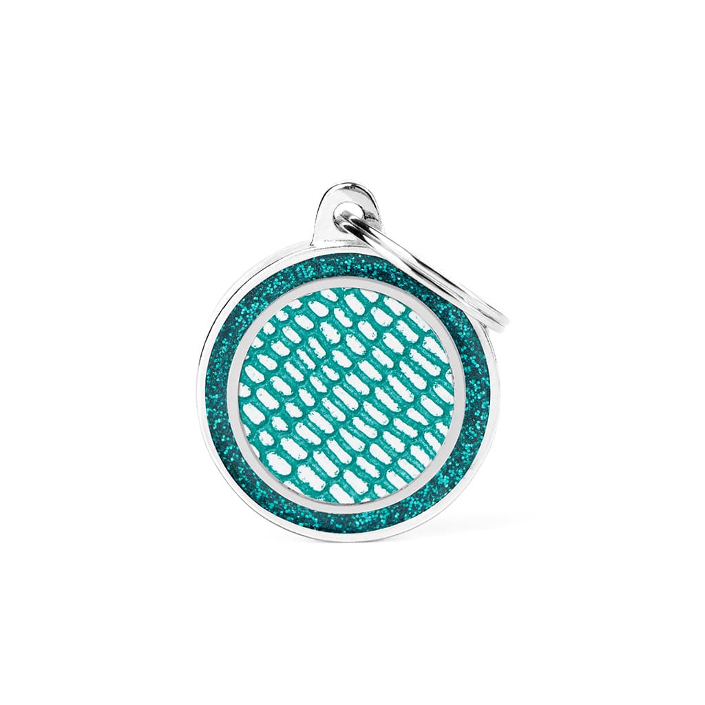 Myfamily Shine Circle Saint Tropez ID tag - Turkis