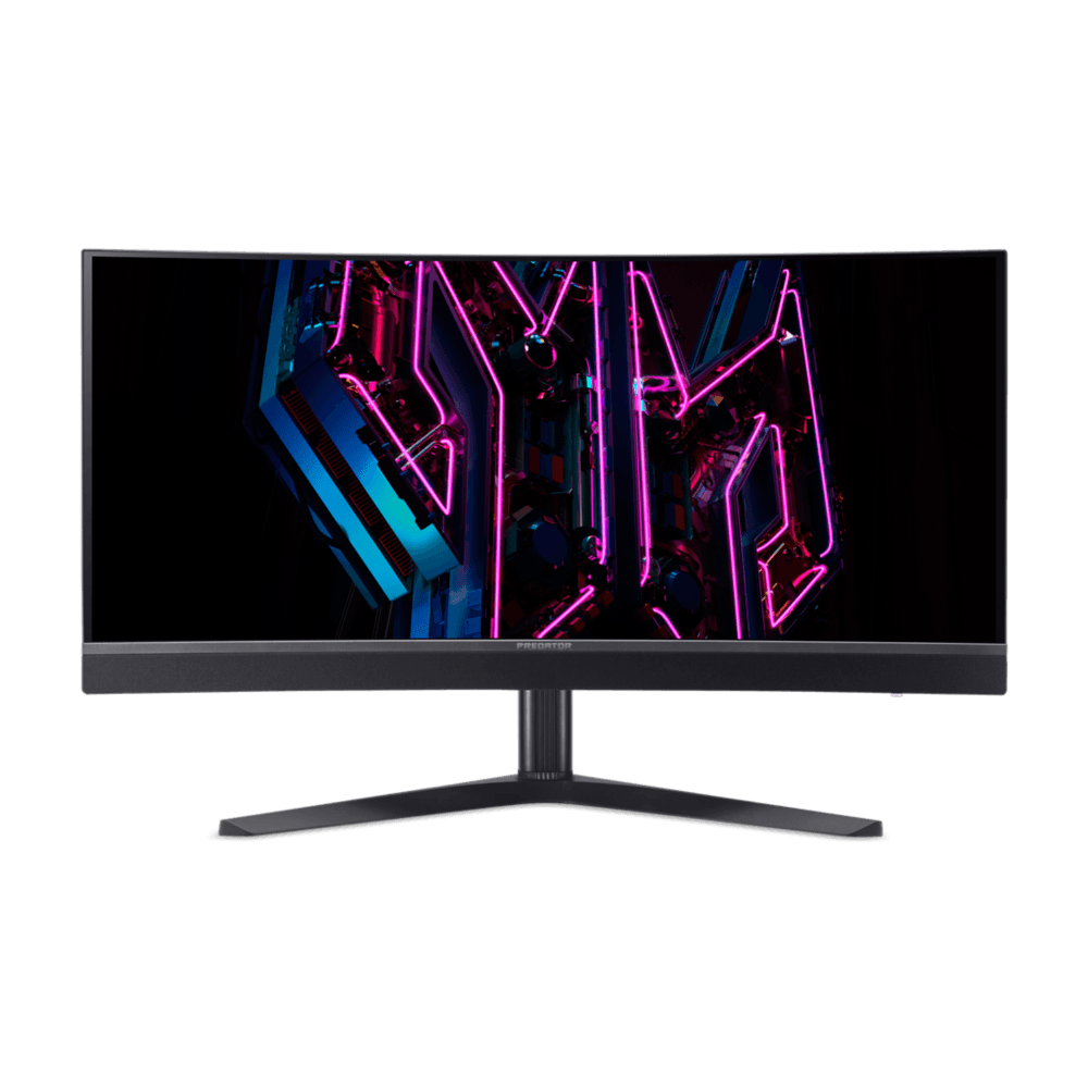 Predator X, X34V, OLED Buet Gaming Skjerm, Svart, 34" UW-QHD, 175Hz
