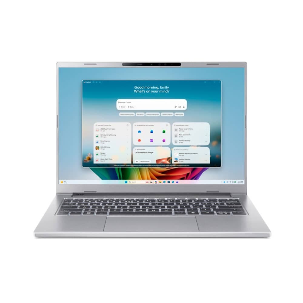 Acer Aspire 14 AI, A14-A71M, Bærbar PC, 14" WUXGA, AMD Ryzen AI 7, 16GB RAM, 512GB SSD, Radeon 840M