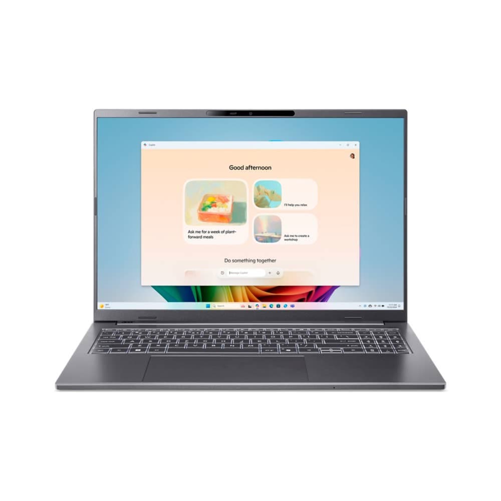 Acer Aspire 16 AI Bærbar PC, A16-61M, 16" WUXGA, AMD Ryzen™ AI 5, 16 GB RAM, 512 GB SSD, Radeon™ Graphics