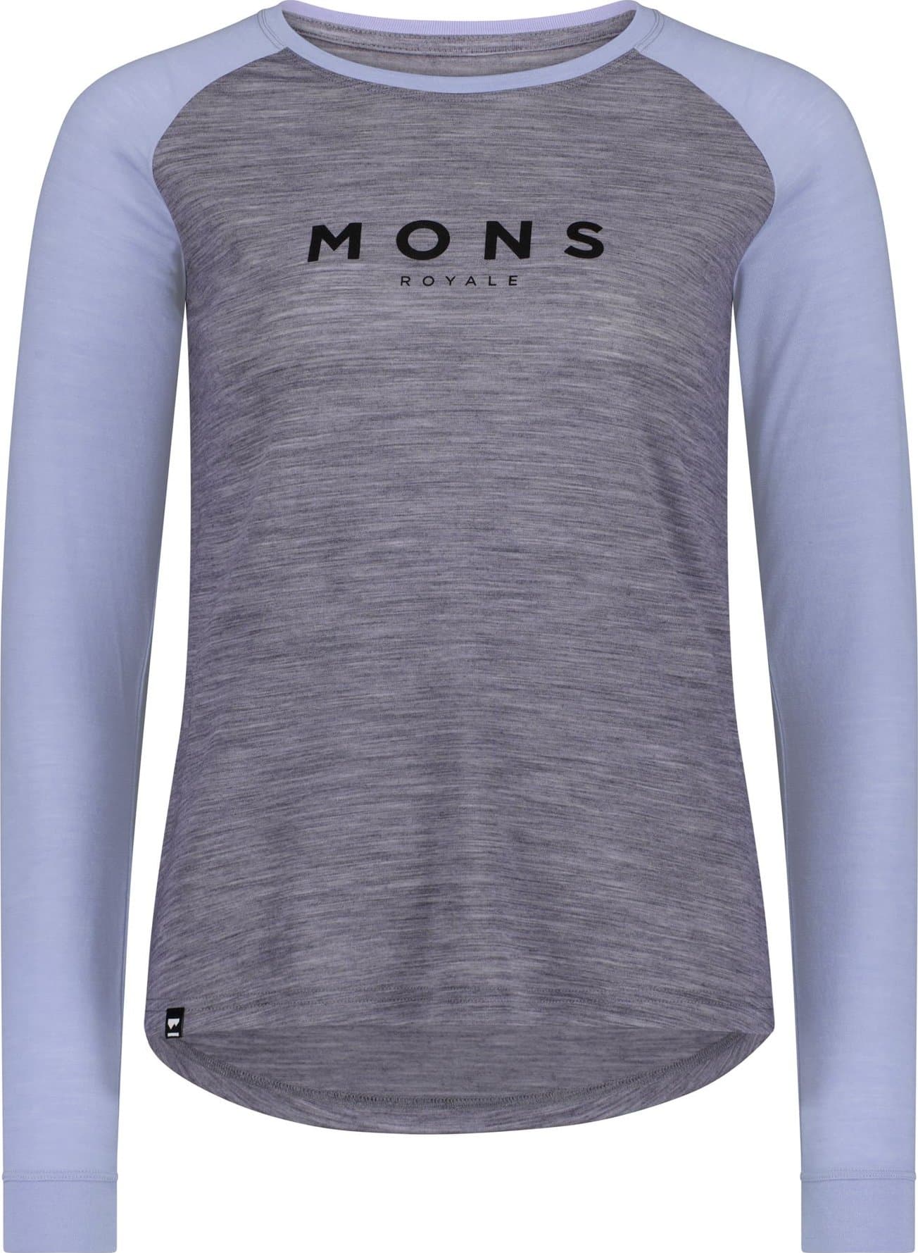 Mons Royale Icon Merino Raglan LS W's Grey Heather / Skyline L