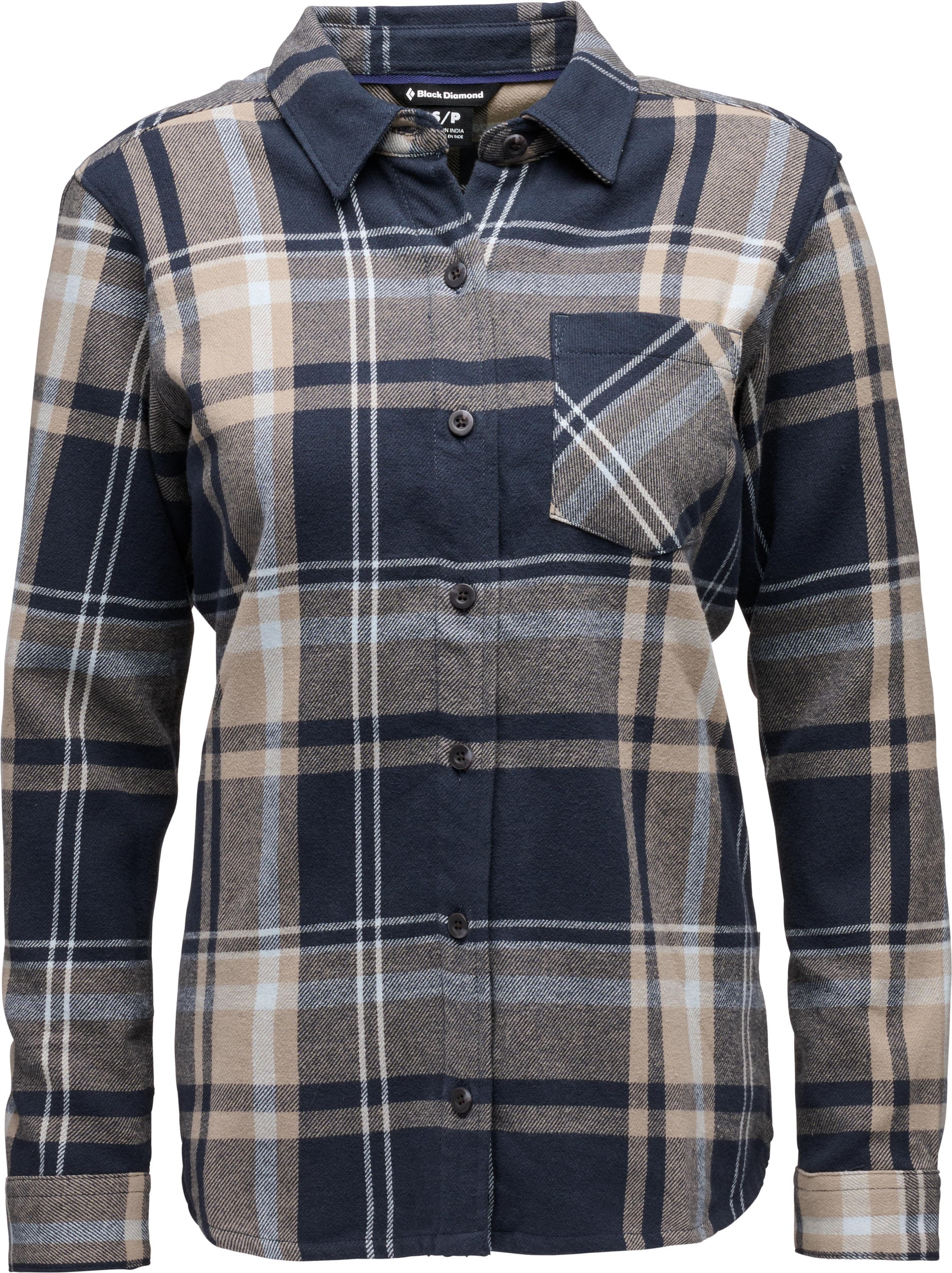 Black Diamond Project Flannel W's Charcoal-Moonstone Plaid L