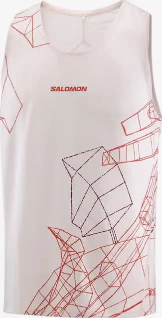 Salomon S/Lab Speed Singlet M lilac ash/fiery red M