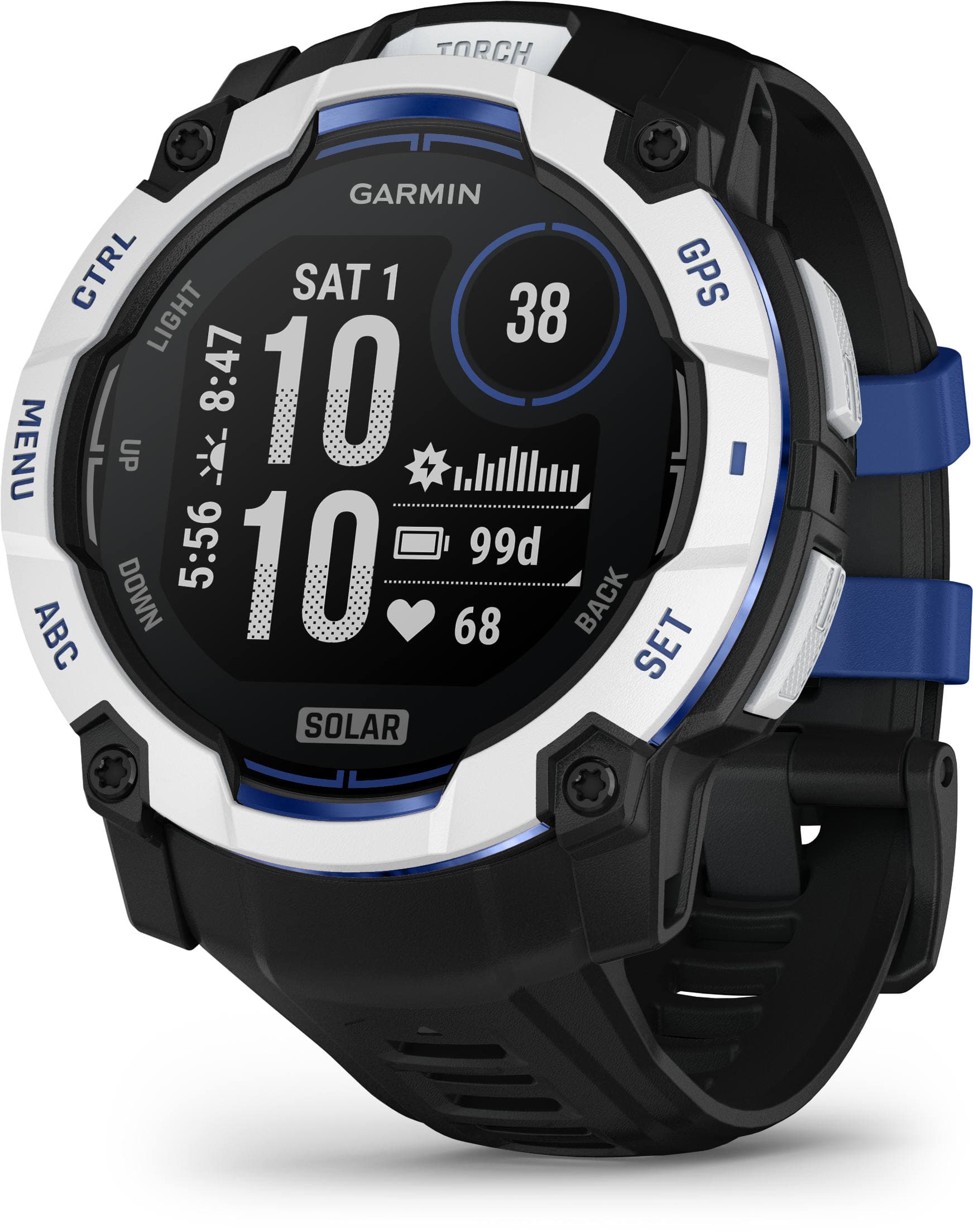 Garmin Instinct 3 Solar 50mm Whitestone/Black/Bolt Blue