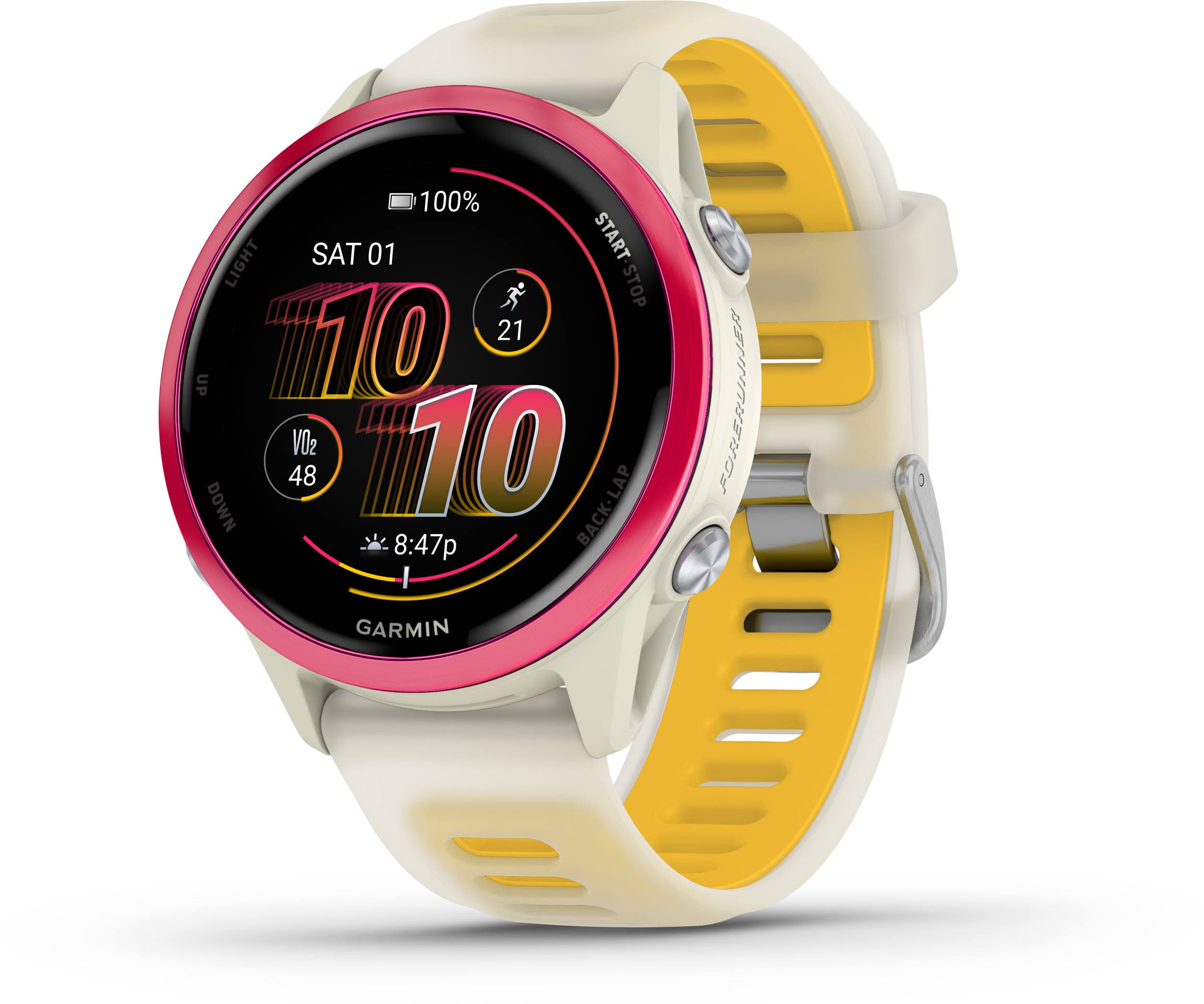 Garmin Forerunner 570 - 42mm Bone/Raspberry/Mango