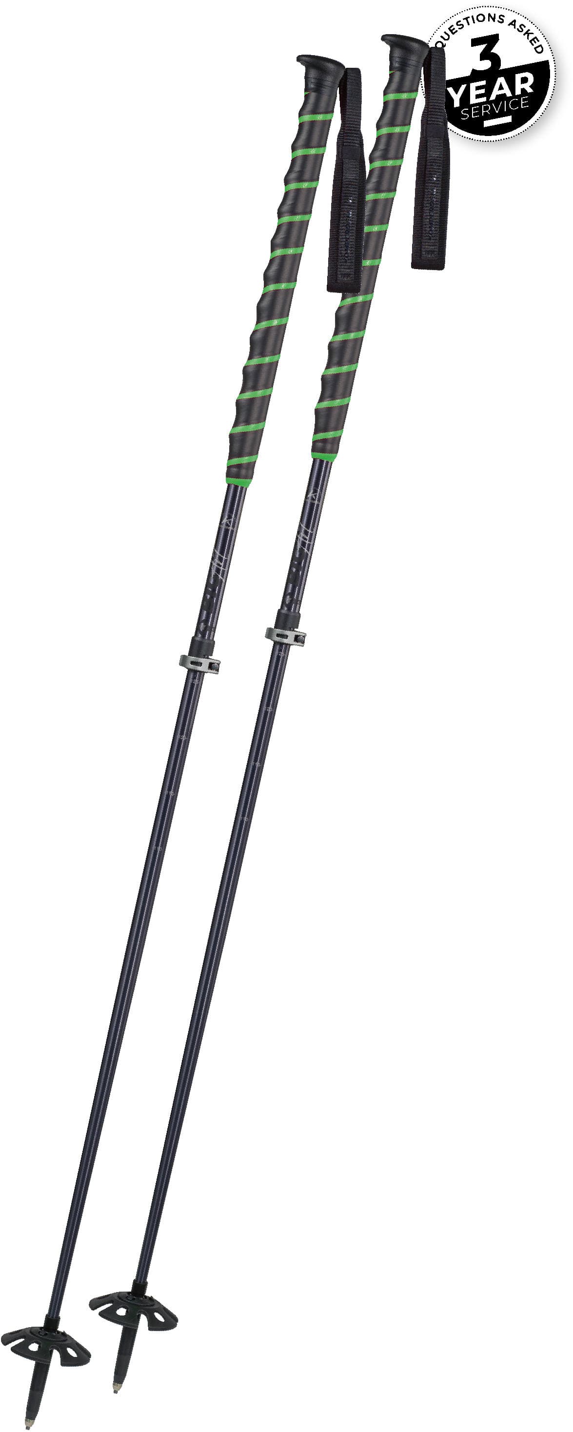 Komperdell Big Art Titanal Vario stripe black/neongreen