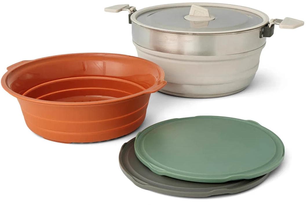 Sea To Summit Detour Kitchen Kit Kjel på 5L, med dørslag og skjærebrett