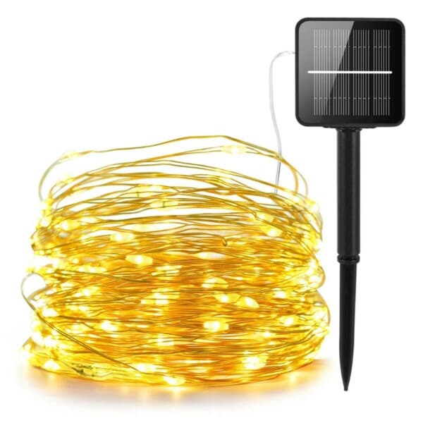 Solcellelyssløyfe LED 10M 100 lamper