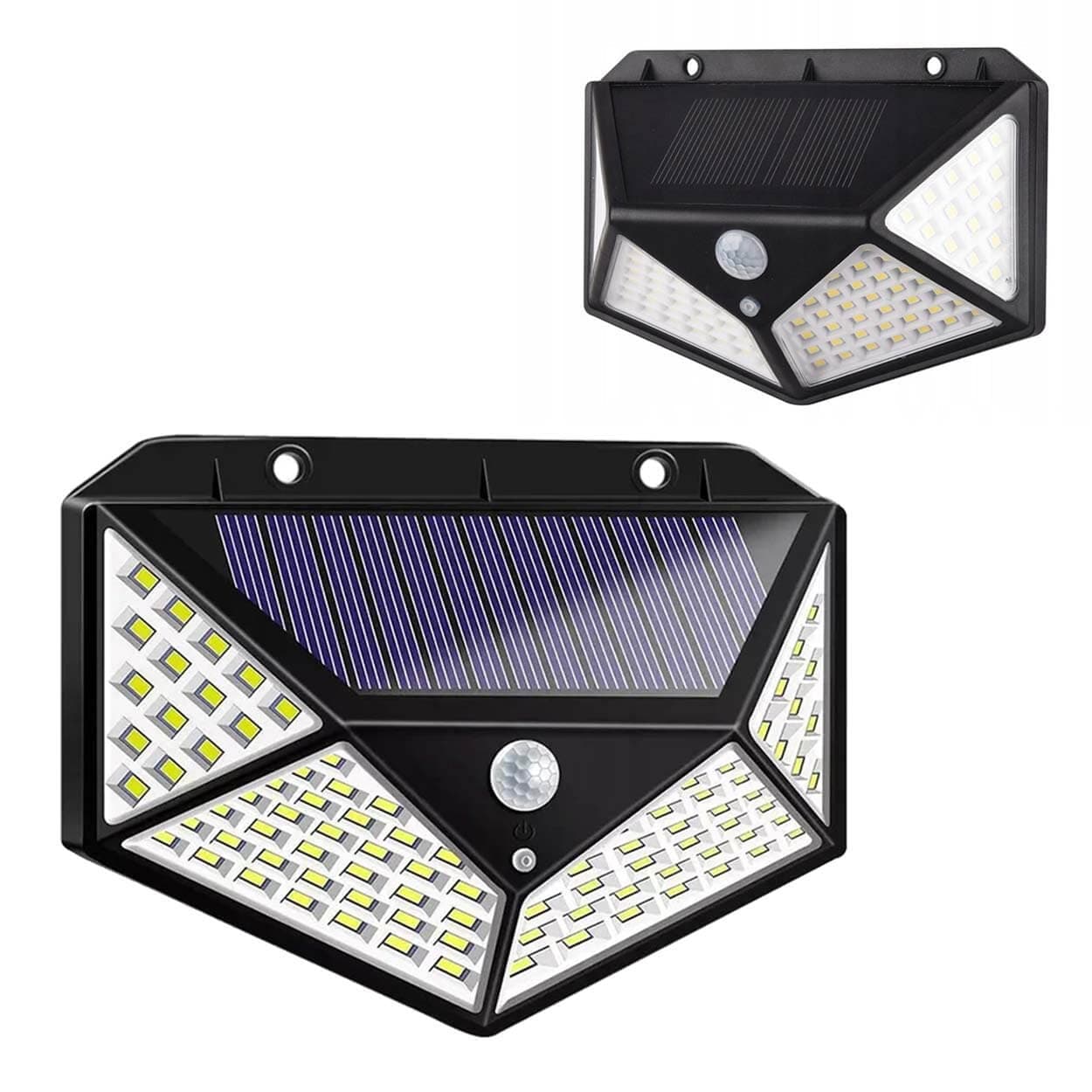 2-Pack Solar Vegglampe med bevegelsessensor