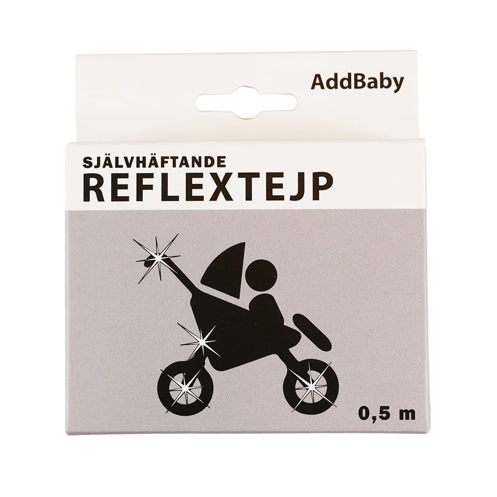 Addbaby Reflekterende tape 0,5m Grå