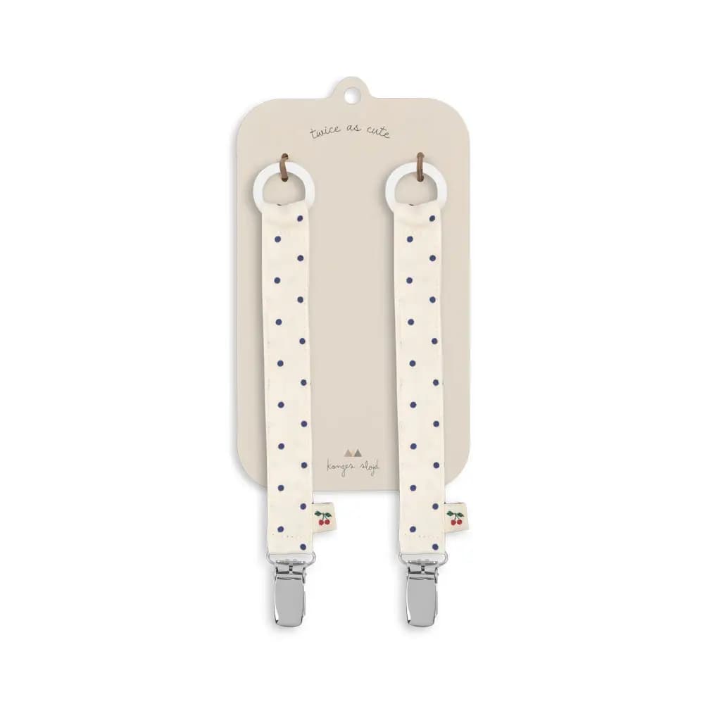 Konges Sløjd 2 Pack Pacifier Strap Estate Dot