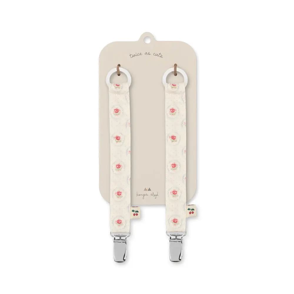 Konges Sløjd 2 Pack Pacifier Strap Mirage