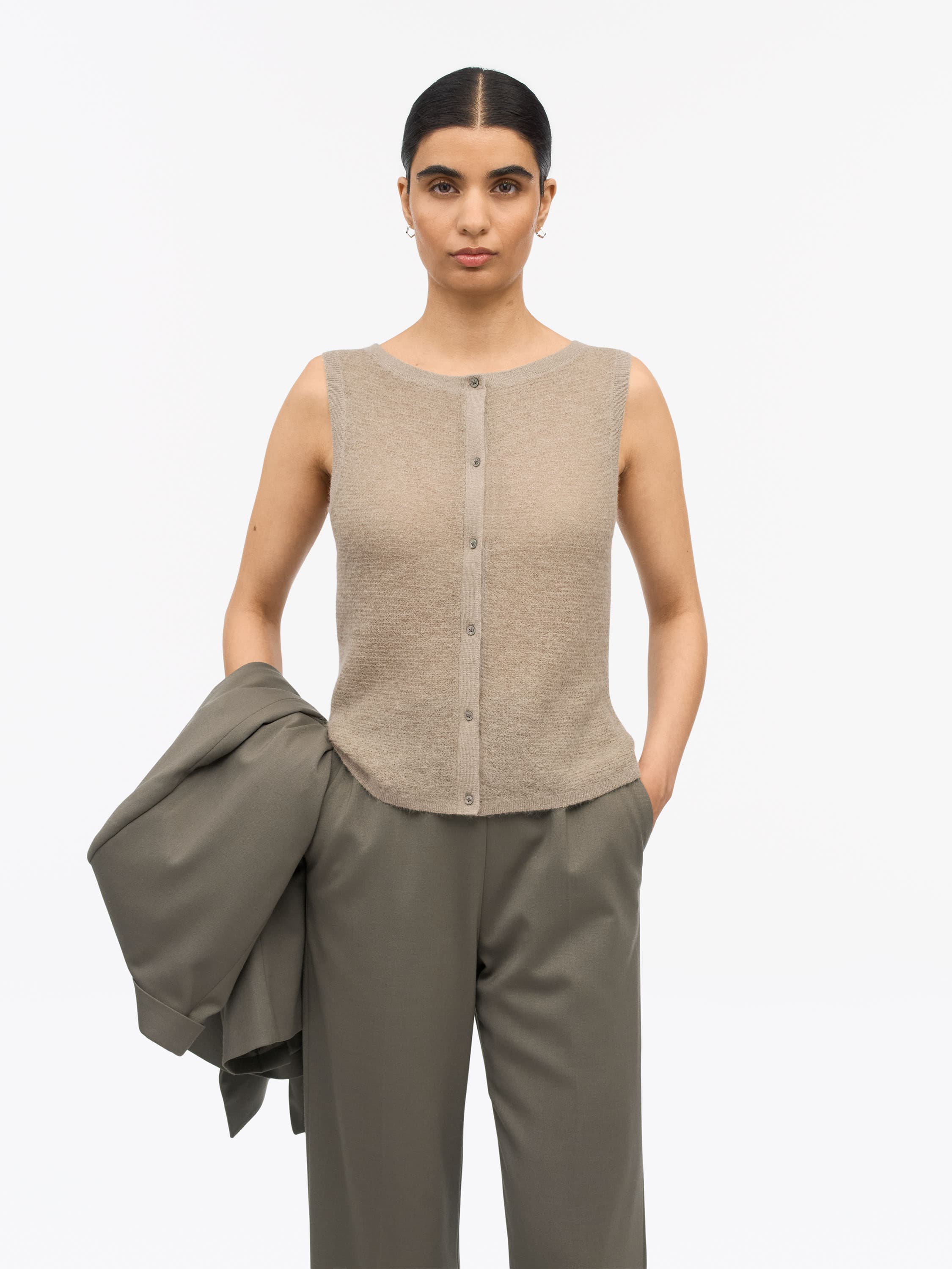 Rose Kid MohairâMerino Vest